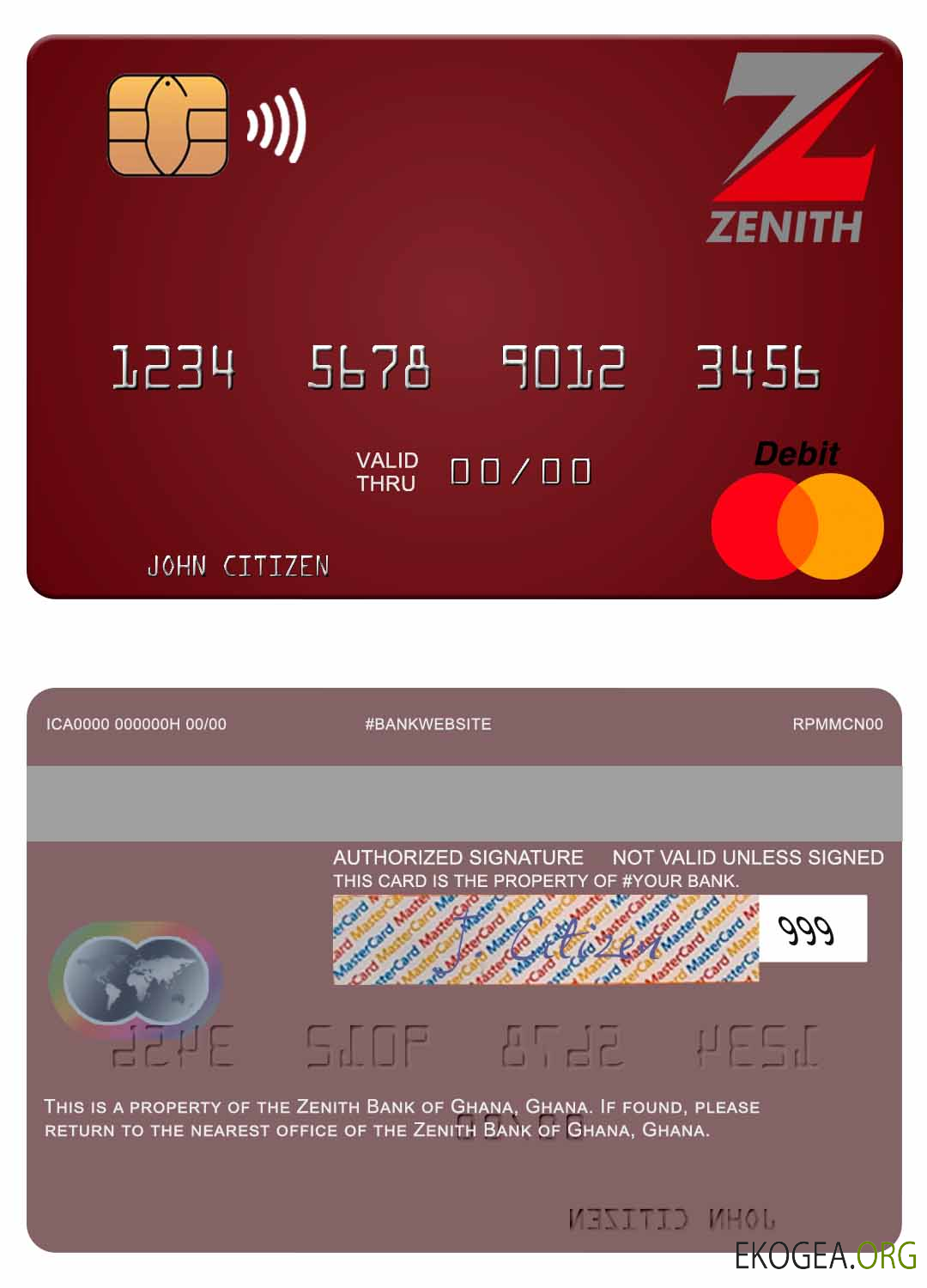 Mastercard de la Zenith Bank du Ghana du Ghana